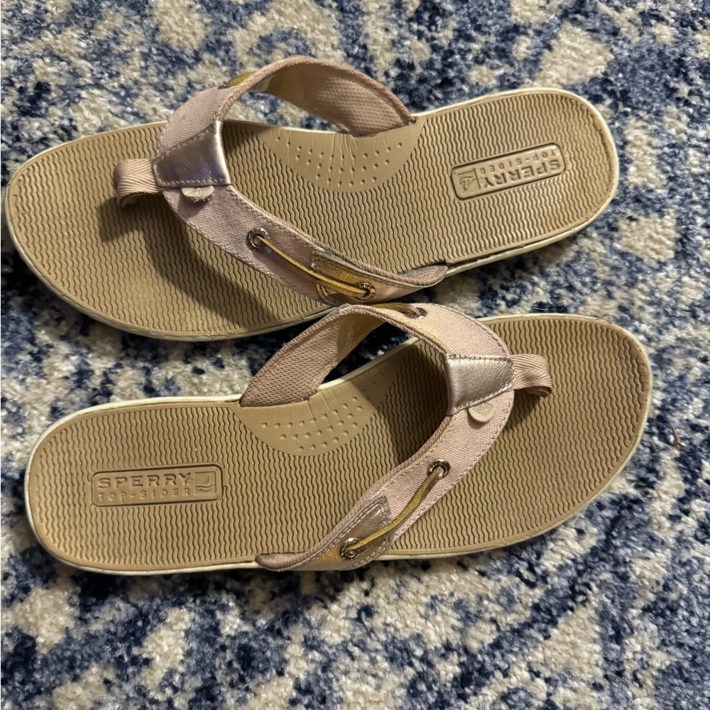 Sperry Seafish Sandals- Pink Gold- Women’s Size 10
